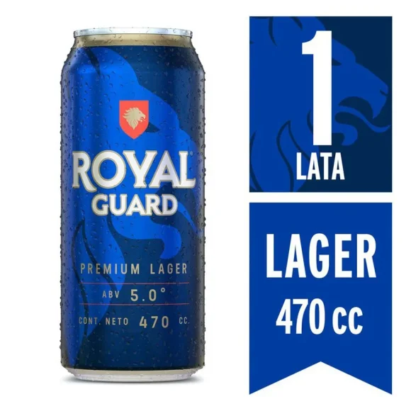 CERVEZA ROYAL GUARD 470 CC LATA G 5,0