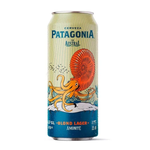 CERVEZA BLOND LAGER PATAGONIA 470CC LATA G 4,5