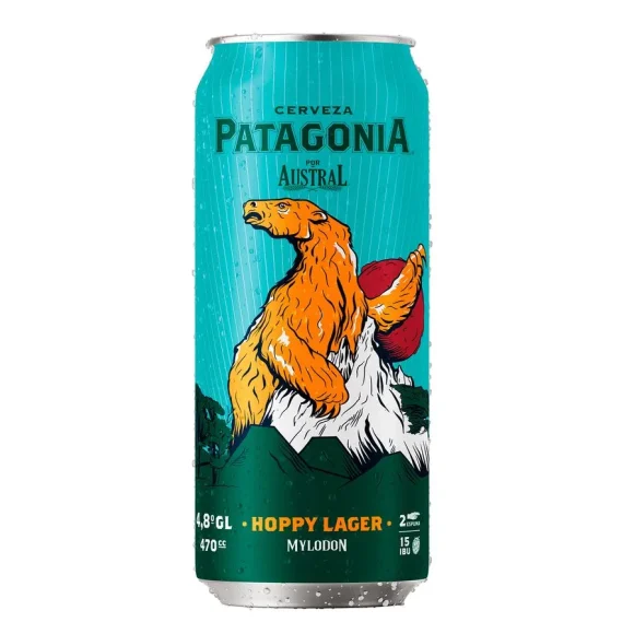 CERV AUST HOPPY LAGER PATAGONIA 470 LATA G 4,8